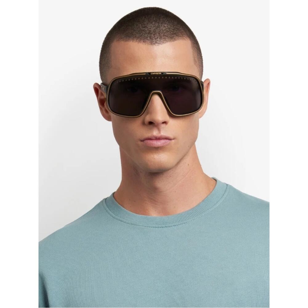 NEW!!! Carrera C Sport 02/S A1WIR Orange Shield Sunglass Visor with Brown Lenses